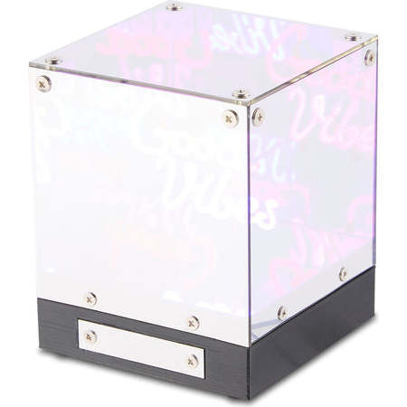 LED 3D Mirror Cube-Good Vibes - Lighting - 3