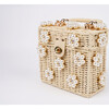 By Jenna Lee Beaded Natural Straw Daisy Bag , Pearls - Bags - 3 - thumbnail