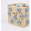 By Jenna Lee Beaded Natural Straw Daisy Bag, Feeling Blue - Bags - 2 - thumbnail