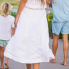 women's white linen wrap skirt - Skirts - 4 - thumbnail