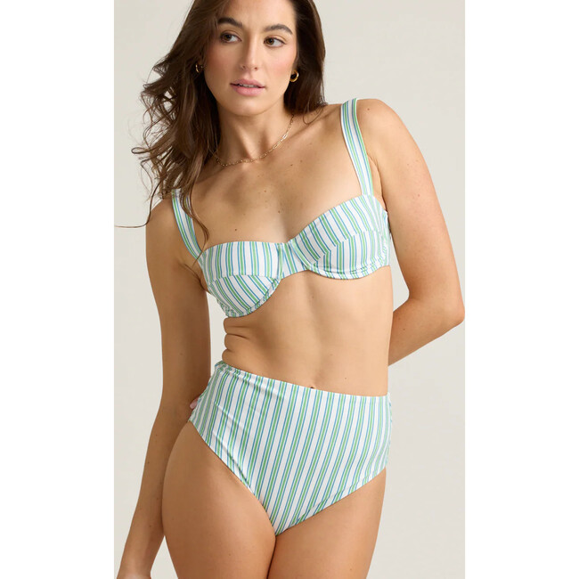 women's tamarin stripe high waist bikini bottom