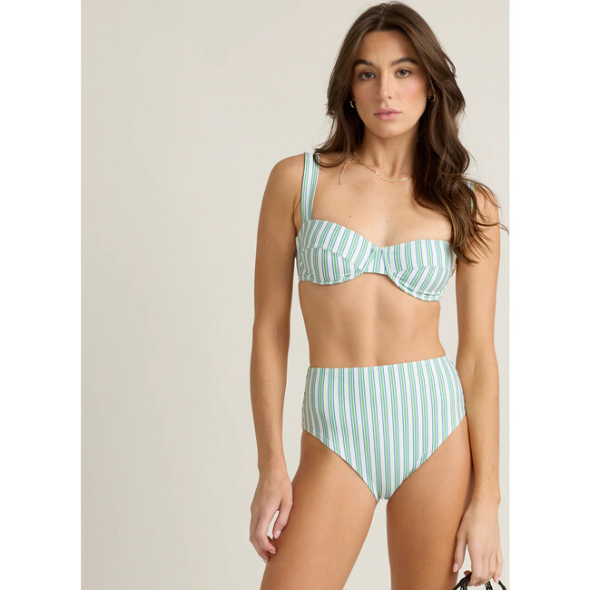 women's tamarin stripe cup bikini top