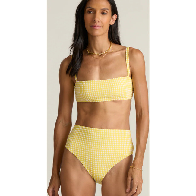 women's soleil gingham high waist bikini bottom
