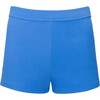 women's deep sea blue terry swim short - Shorts - 1 - thumbnail