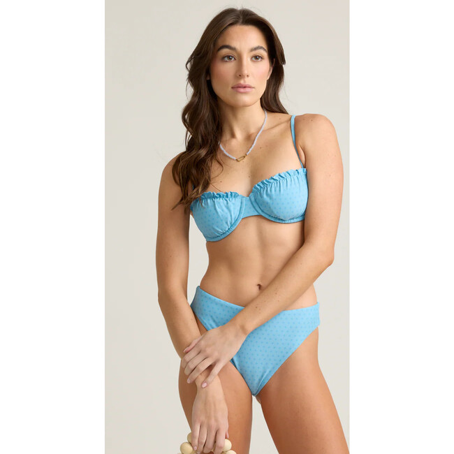 women's le marin dot ruched cup bikini top