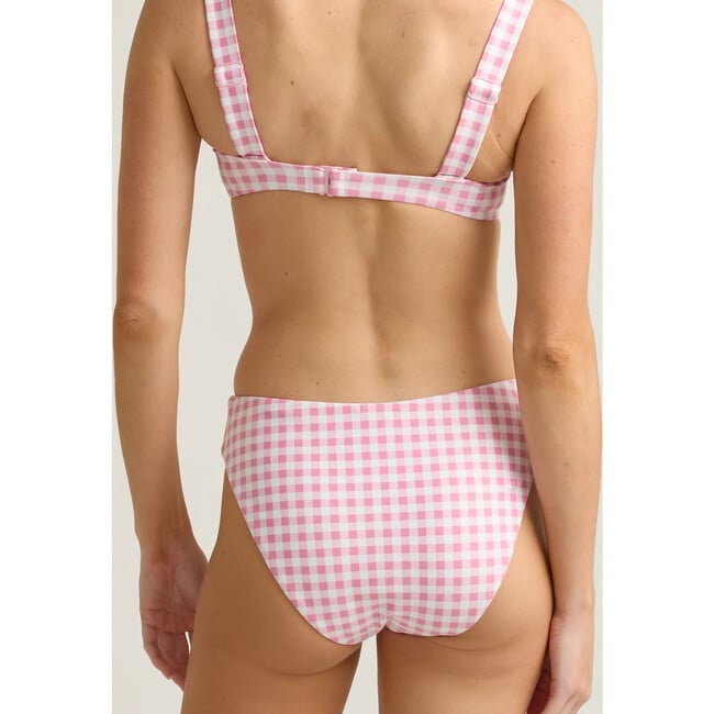 women's blush gingham mid rise bikini bottom - Two Pieces - 3