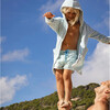 unisex tamarin stripe french terry hooded zipper coverup - Cover-Ups - 2