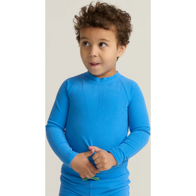 unisex deep sea blue terry rashguard