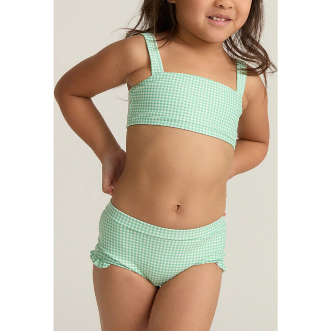 girls gustavia gingham bandeau bikini and swim shorts