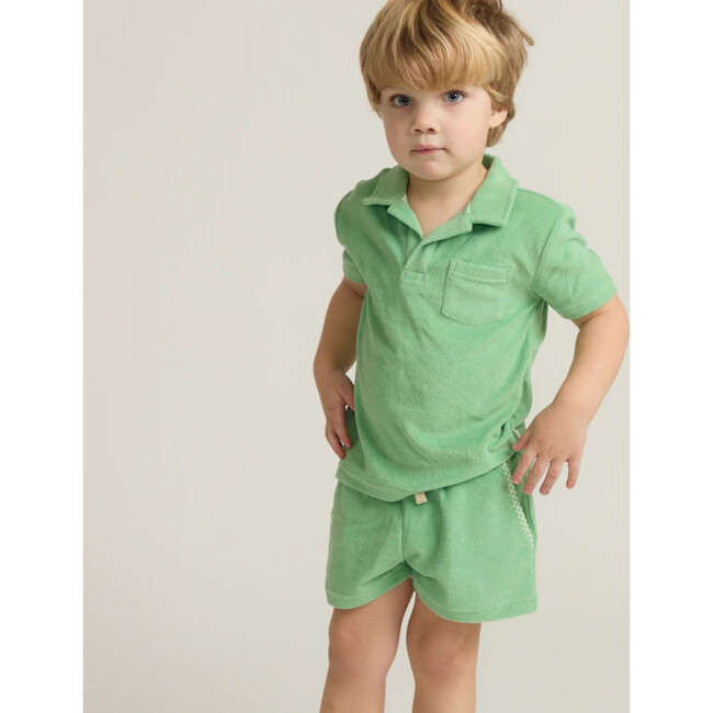 boys gustavia green french terry short
