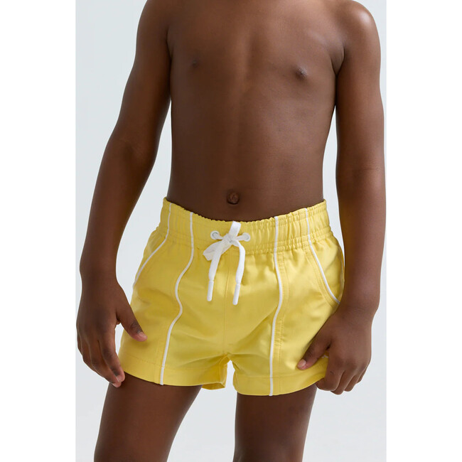 boys soleil yellow panelled boardie