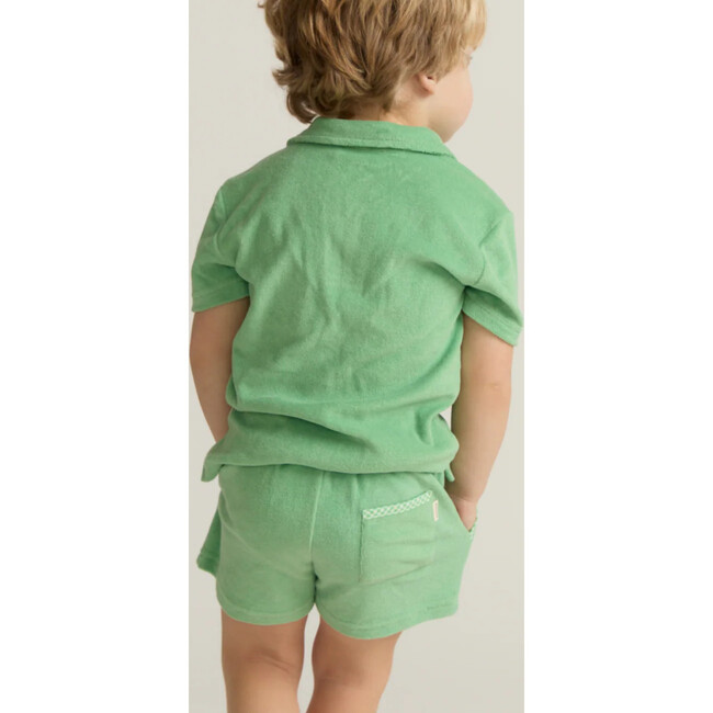 boys gustavia green french terry polo - Polo Shirts - 3
