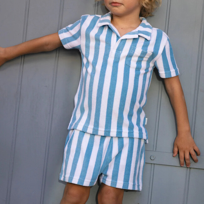 boys bay stripe french terry polo