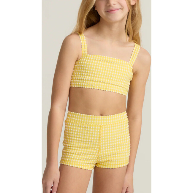girls soleil gingham bandeau bikini and swim short