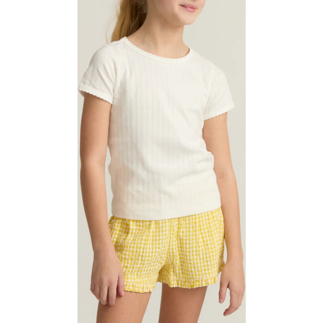 girls soleil gingham ruffle shorts
