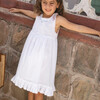 girls shell white simple dress - Dresses - 2