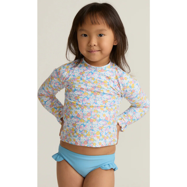 girls jasmine blossom ruffle rashguard set