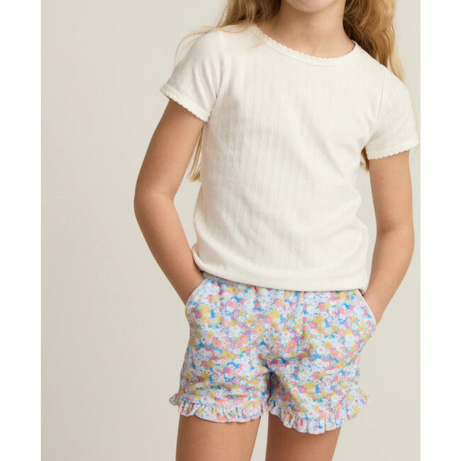 girls jasmine blossom french terry ruffle short