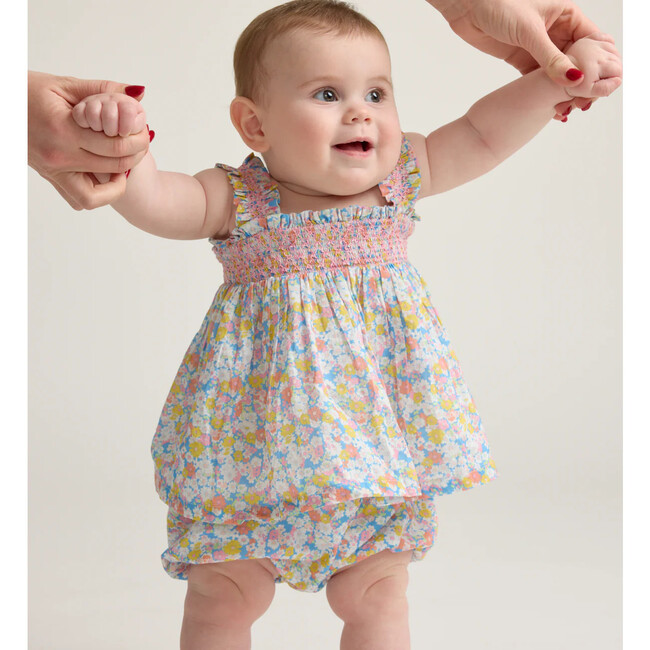baby girls jasmine blossom smocked top and bloomer set