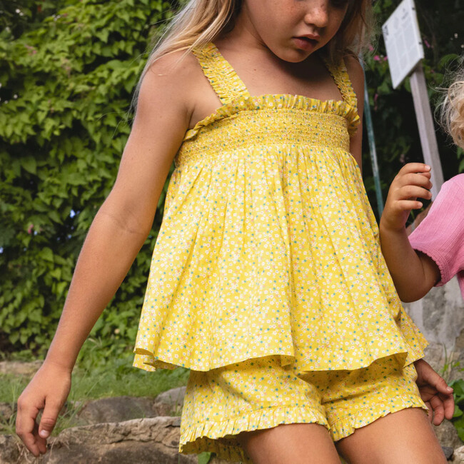 girls petite fleur top and short set