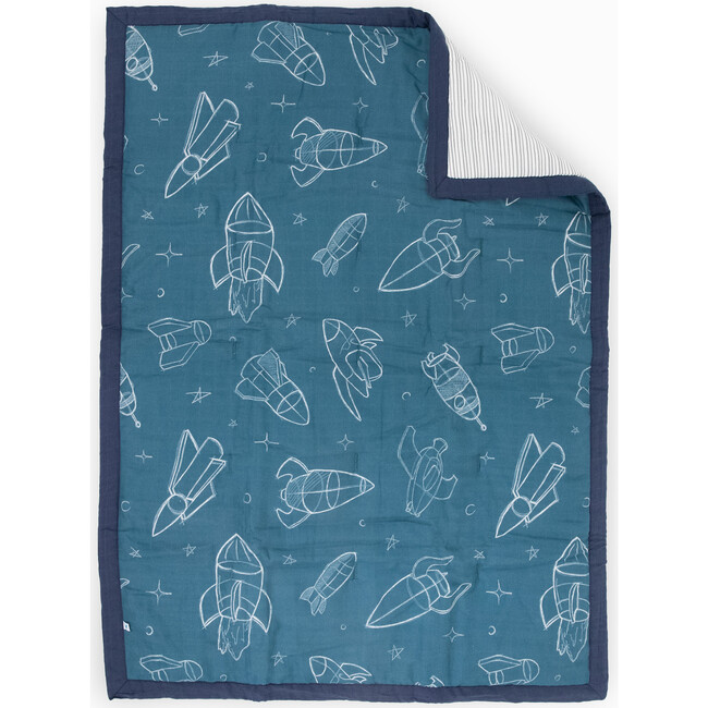 Toddler Cotton Muslin 3-Piece Bedding Set, Spaceships