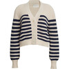 Women's Isla Stripe Cardi's in Ivory/Navy - Cardigans - 1 - thumbnail