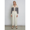 Women's Isla Stripe Cardi's in Ivory/Navy - Cardigans - 4