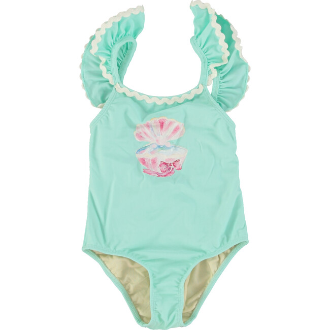 Shell Swimsuit, Watercolour Seashell