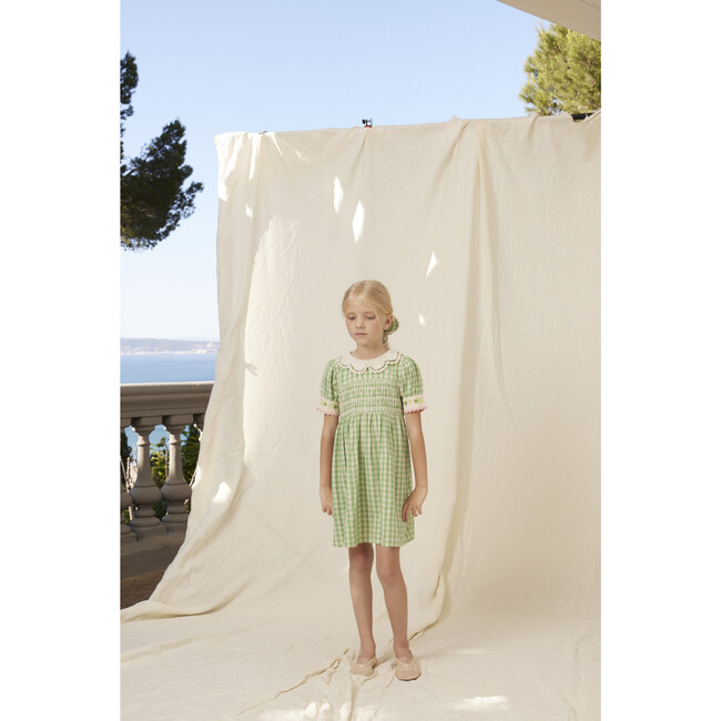 Tilia Dress, Green Gingham