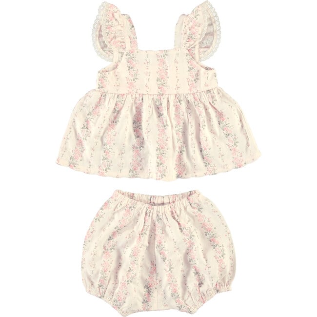 Irene Baby Set, Floral stripe
