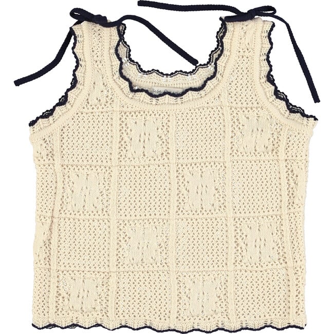 Elina Top, Natural Lace Knit