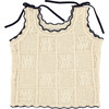 Elina Top, Natural Lace Knit - Vests - 1 - thumbnail