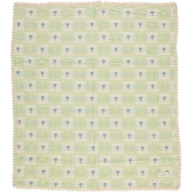Balloon Blanket, Green Balloon Patchwork