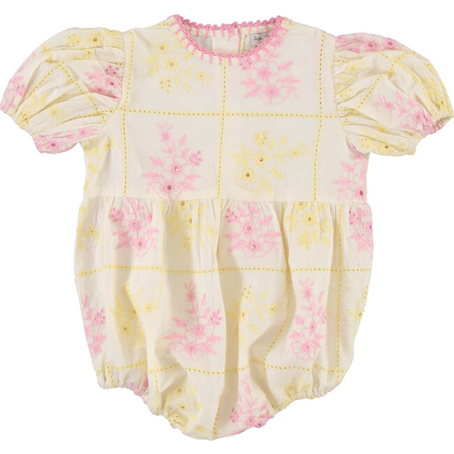 Alba Romper, Patchwork embroidery