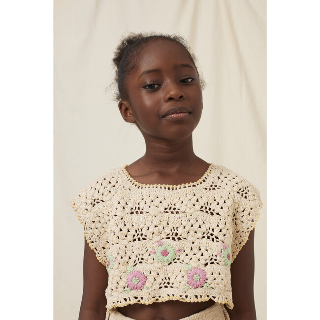 Anais Crochet Vest, Natural crochet - Vests - 3