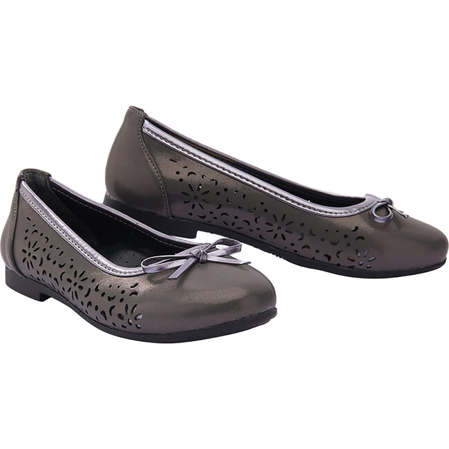 Toddler Perforated Flats, Dark Gray
