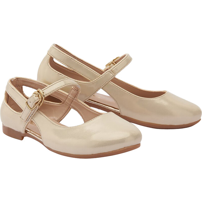 Toddler Cut-Out Flats, Gold
