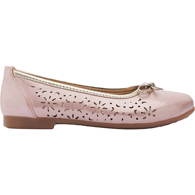 Toddler Floral Perforated Flats, Pink