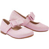 Bubblegum Sparkly Bow Flats, Pink - Flats - 1 - thumbnail