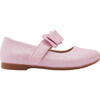 Bubblegum Sparkly Bow Flats, Pink - Flats - 2