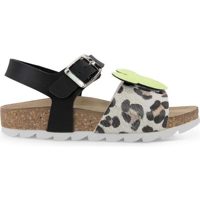 Mickey Logo Leopard Sandals, Yellow