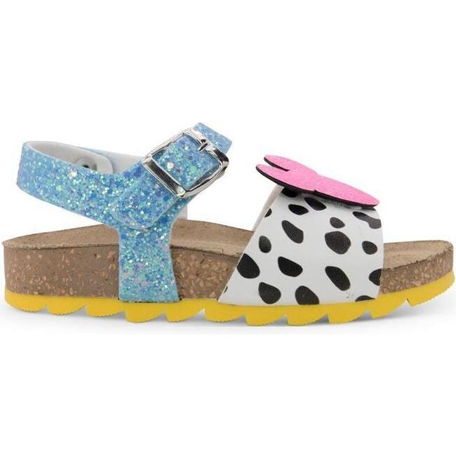 Mickey Logo Dalmatian Print Sandals, Pink