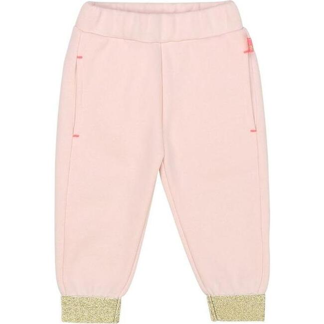 Gold Trim Jogging Bottoms, Pink