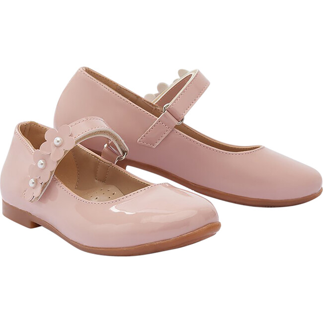 Glossy Flower Flats, Pink