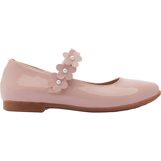Glossy Flower Flats, Pink