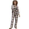 The Women's Quentin Pajama Set, White Tartan - Pajamas - 2