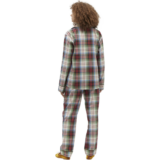 The Women's Quentin Pajama Set, White Tartan - Pajamas - 3