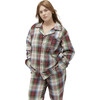 The Women's Quentin Pajama Set, White Tartan - Pajamas - 5