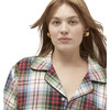 The Women's Quentin Pajama Set, White Tartan - Pajamas - 6