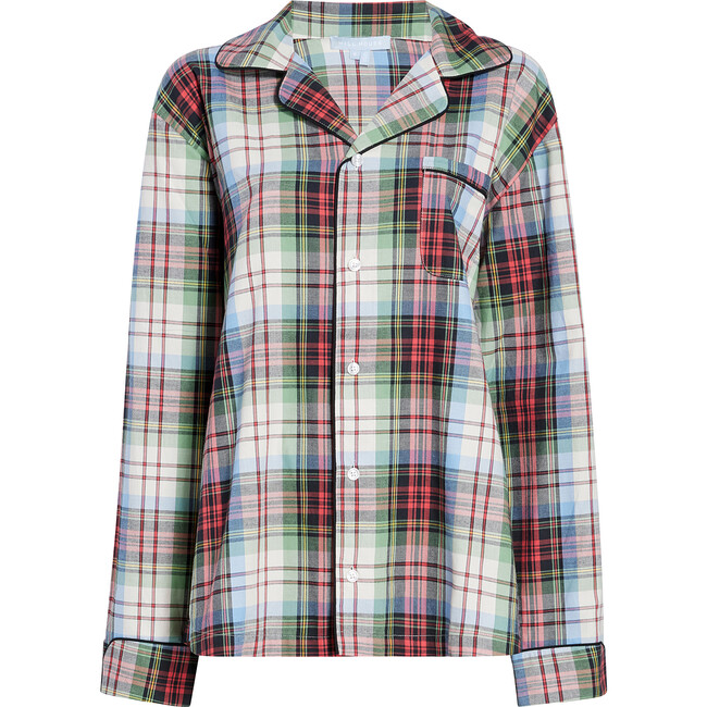 The Women's Quentin Pajama Set, White Tartan - Pajamas - 7